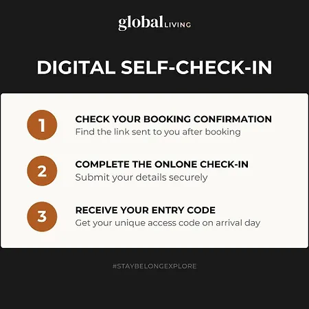 Lägenhet Global Living - Design I Center I Balcony I Smart-tv I Kitchen I